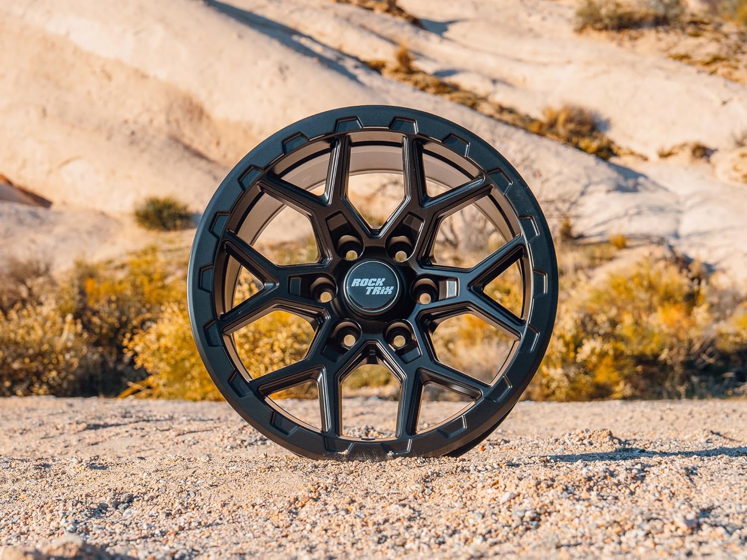 RockTrix RT107 17x8.5 Wheel 6x5.5 Compatible with Toyota Tacoma, 17 Inch Matte Black Rim 6x139.7 +25mm Offset, 5.73" Backspacing, Also Fits 2002-2026 Toyota 4Runner, FJ Cruiser, 1999-2006 Tundra