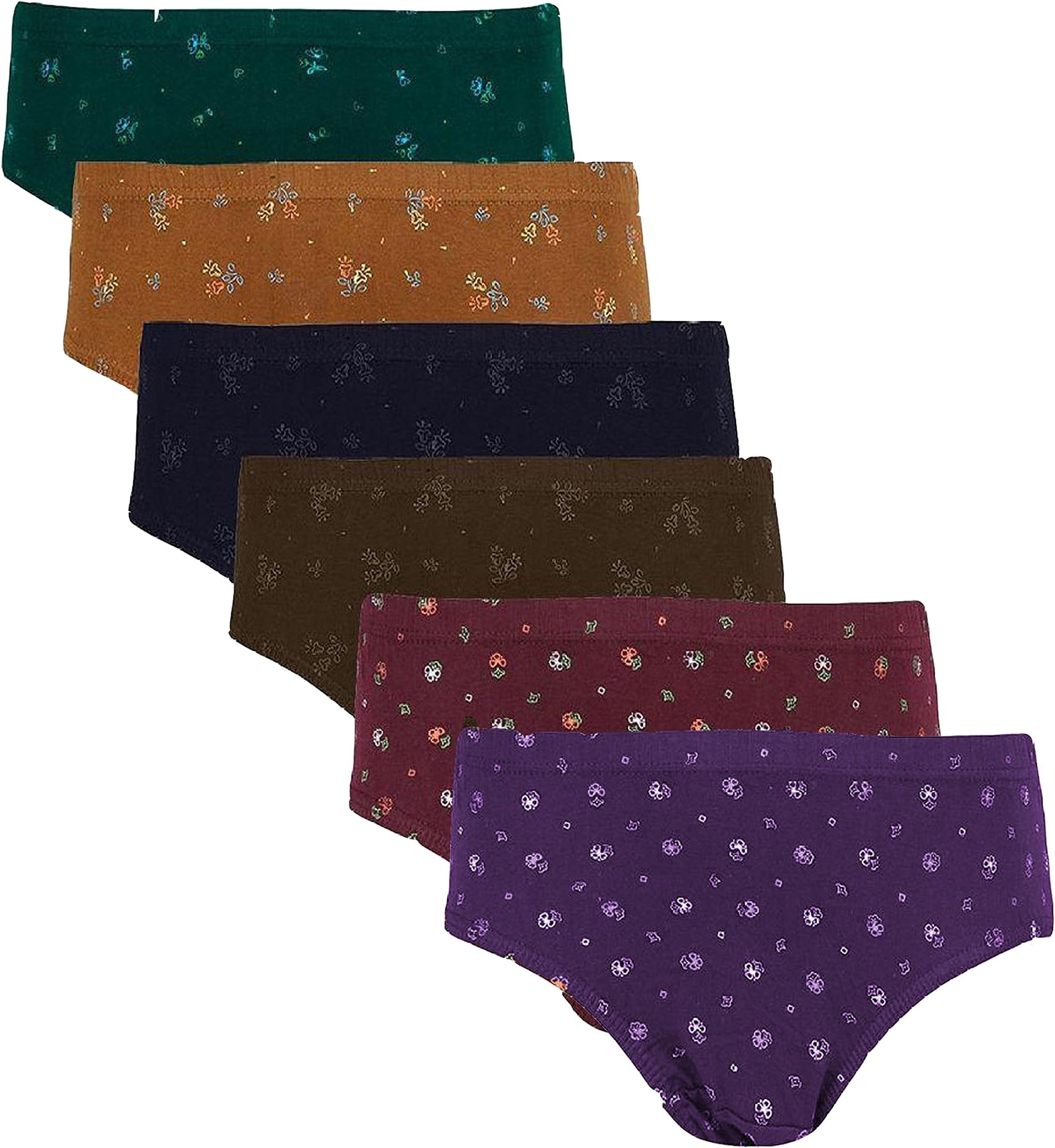 Dixcy Scott Womens Hipster Cotton Printed Multicolour Panties (Combo O F 6, Size: 85 Cm)