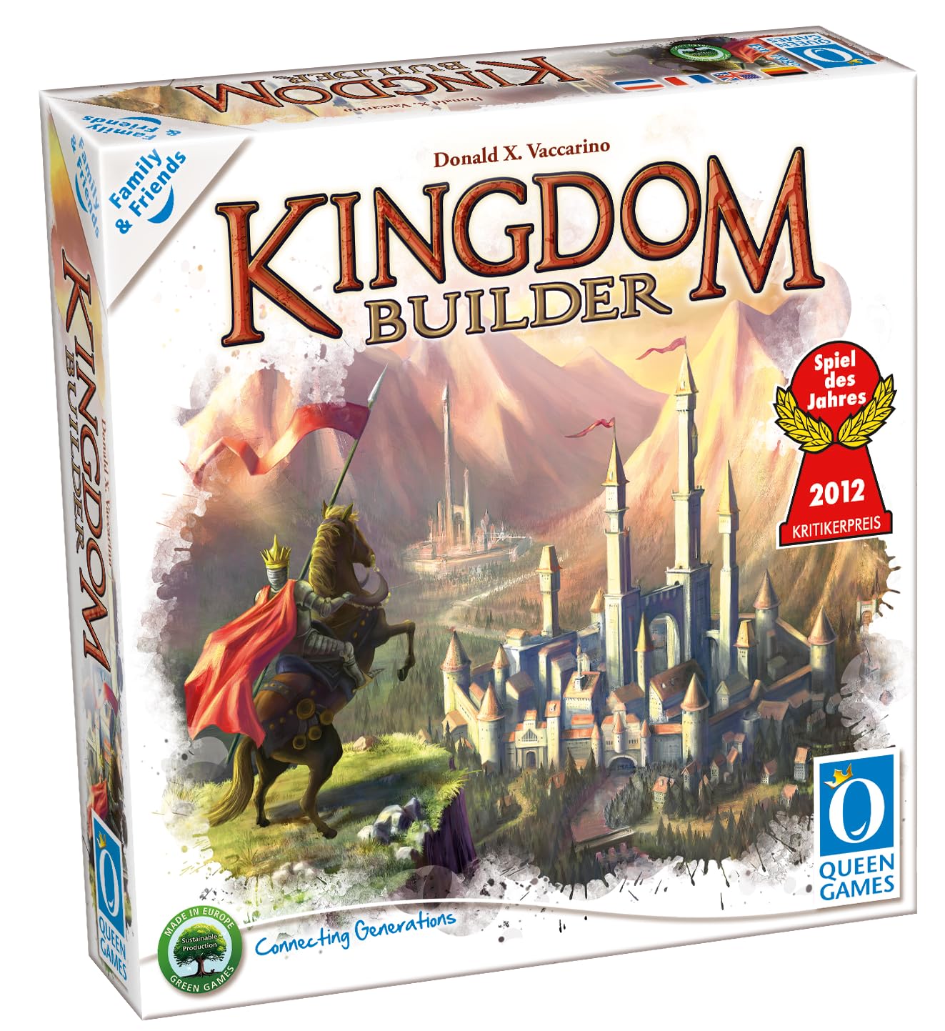 Queen Games Kingdom Builder: Family & Friends – Strategisches Brettspiel ab 8 Jahren, 2–4 Spieler, Spiel des Jahres 2012 10822