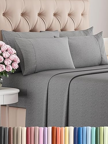 Miniatura 1 de Juego de sábanas King de 6 piezas, sábanas transpirables y refrescantes, sábanas de lujo de hotel para mujeres, hombres, niños y adolescentes, ropa