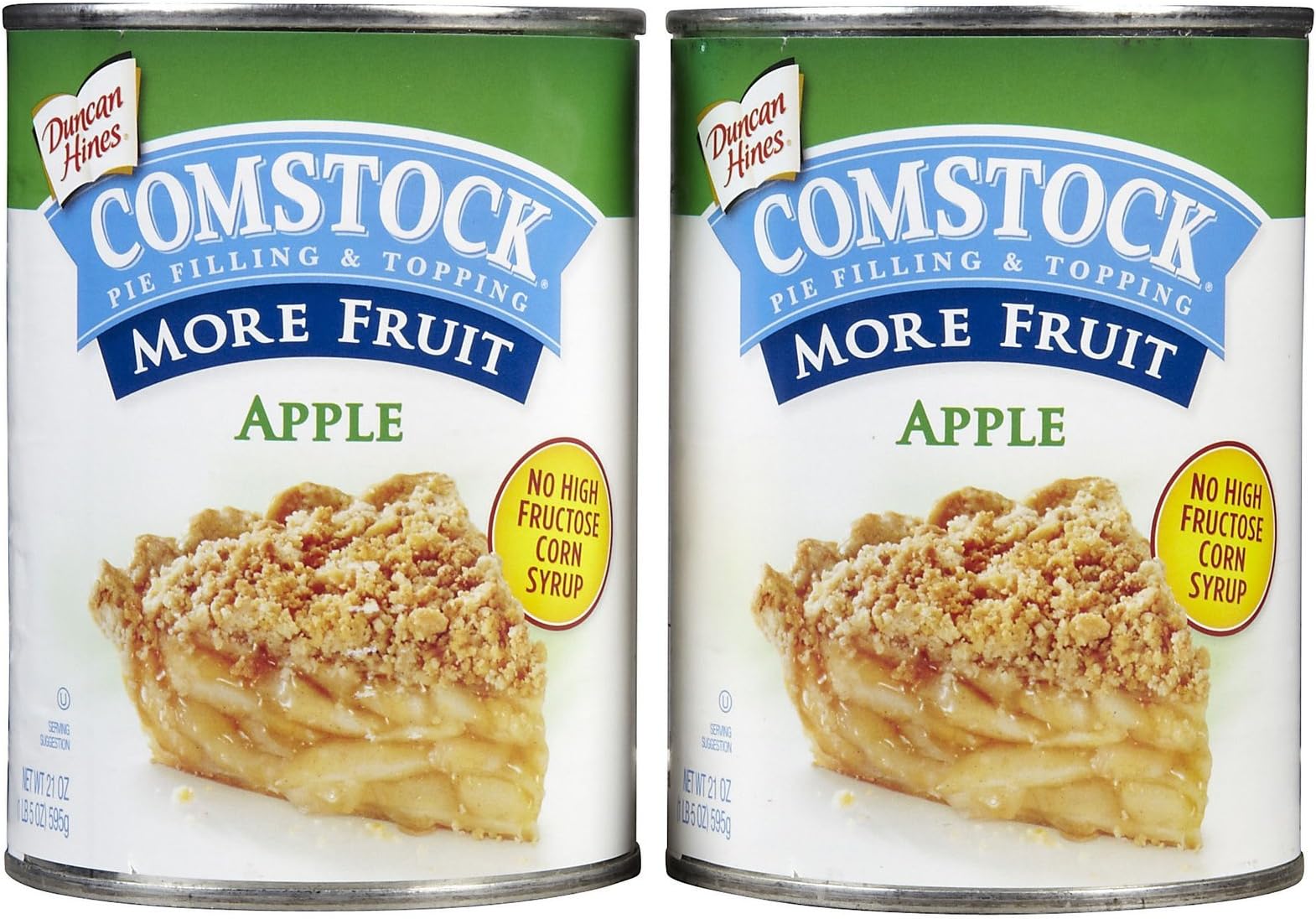 ComstockMore Fruit Apple Filling, 21 oz, 2 pk