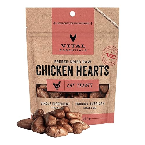 Vital Essentials Freeze Dried Raw Chicken Hearts Cat Treats |