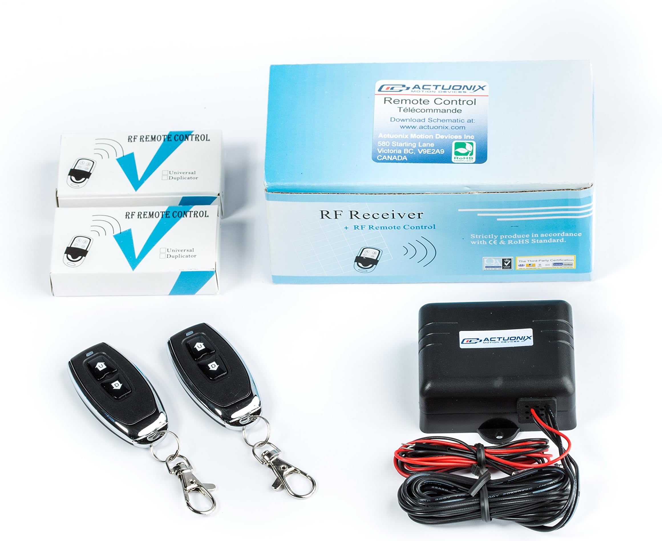 Wireless DC Motor Controller - Compatible with Linear Actuators - 12V - Includes 2 Remotes with Batteries