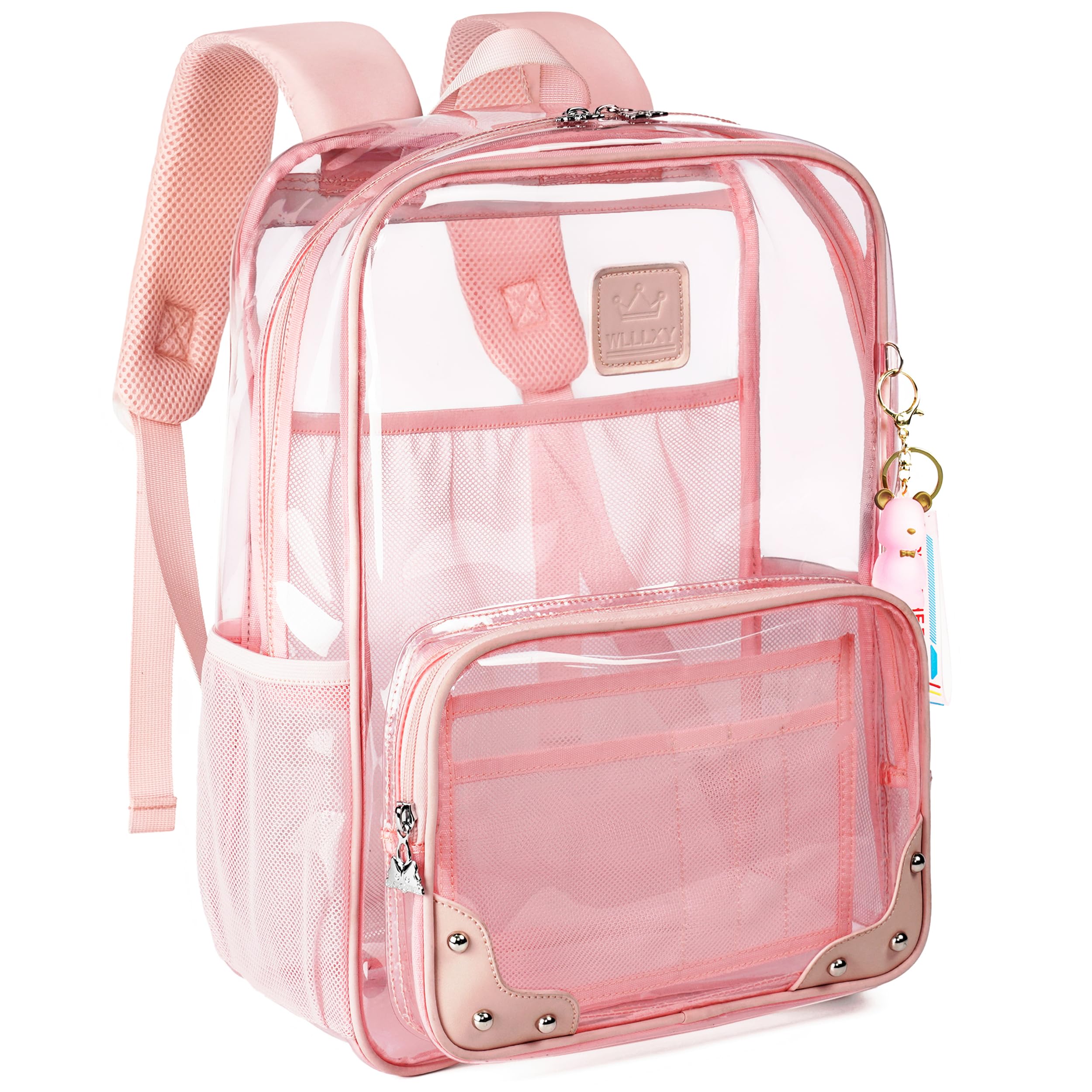 AO ALI VICTORY Clear Backpack for Women Men Stadium Events TPU Transparent Travel Backpacks Large Laptop College Bookbags Kids Elementary School Bag