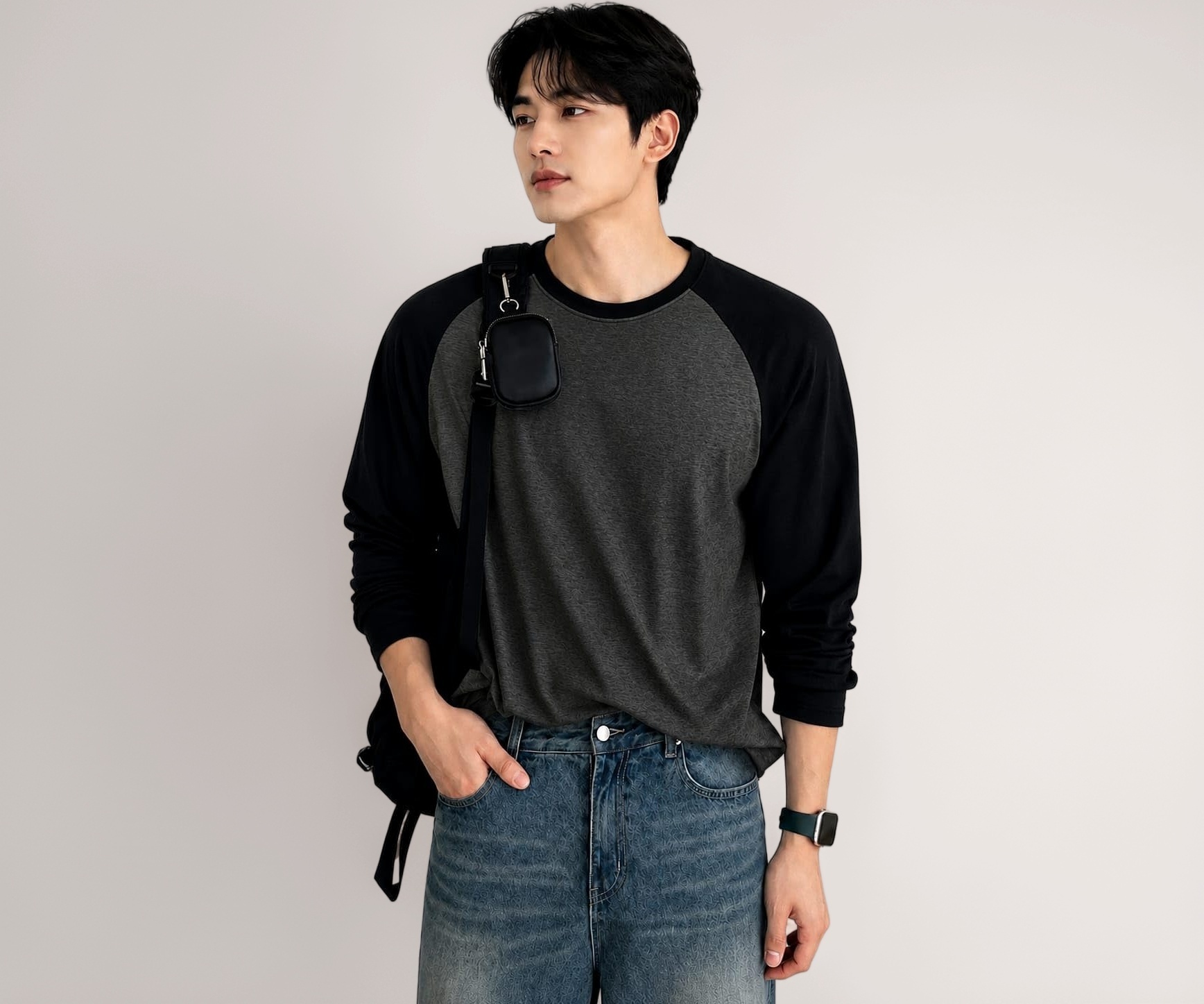 Imsa Moda Men's Polycotton Round Neck Full Sleeve T-Shirt - Image 1