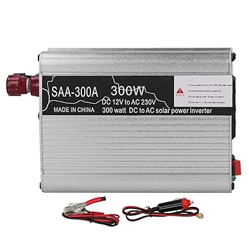 Modified Sine Wave Converter, Aluminium Alloy DC12V to AC 220V Power Inverter, 300W Convenient Effictive for Power Convert Transformer Electric Accessory Car