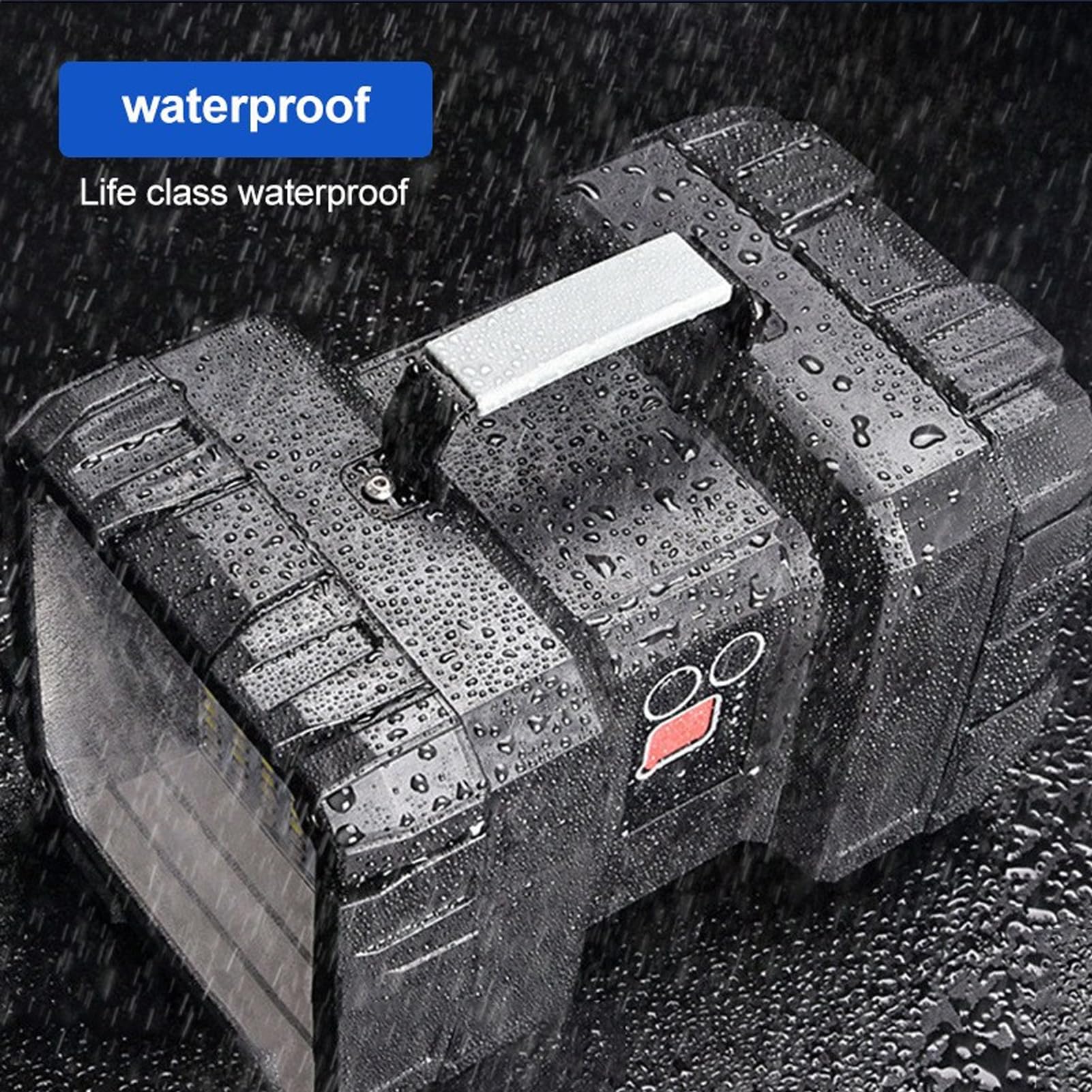 Linterna de Camping LED, Antorcha Recargable, Luz de Camping Linterna multifunción de 4800 mAh, Linterna LED Linterna de Mano Potente a Prueba de Agua, para Acampar, Uso en el Trabajo en casa black