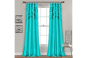 Lush Decor Turquoise Curtains: 2 Essential Panels for Elevated Home Decor