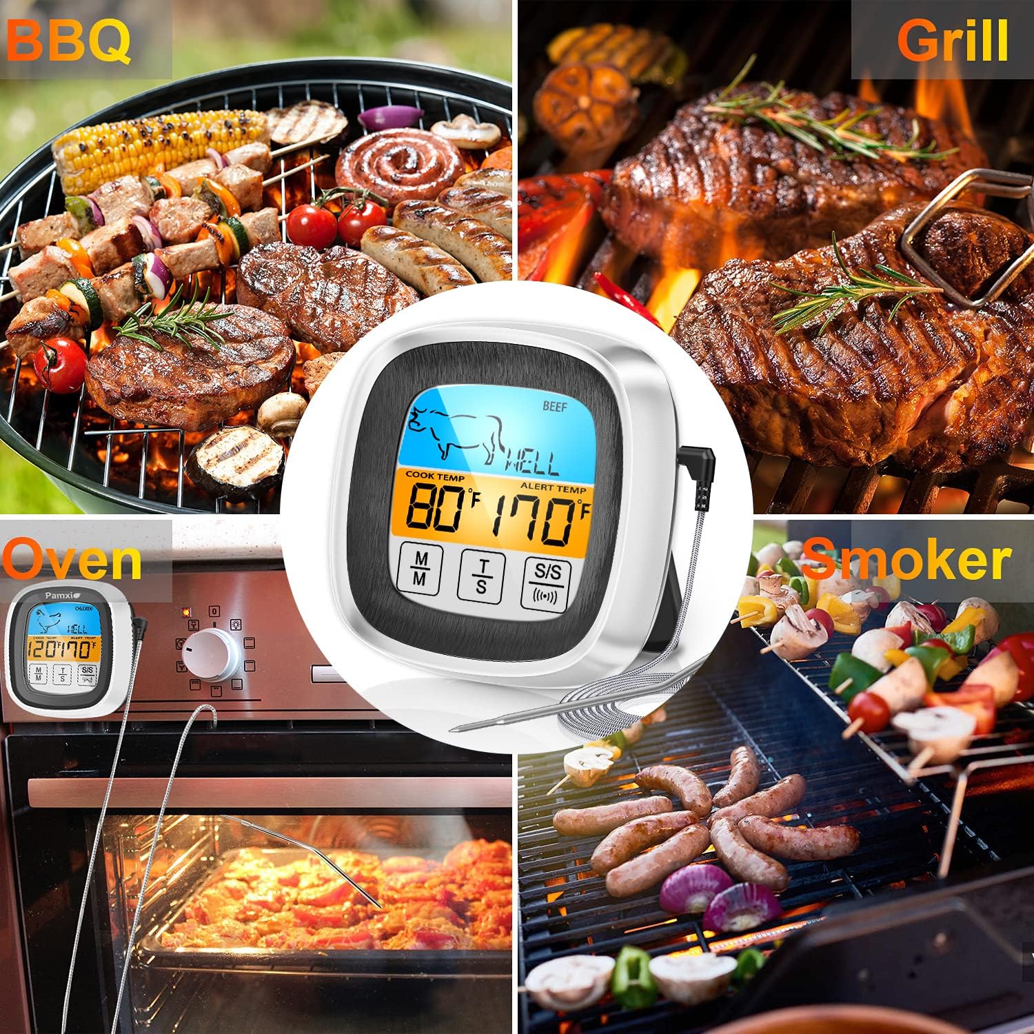 Review 2022 Newest Waterproof Instant Read Food Thermometer for Meat
