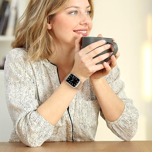 Miniatura 6 de OULUOQI - Correa de acero inoxidable para Apple Watch series SE 7, 6, 5, 4, 3, 2, 1, de 1.77, 1.61, 1.73, 1.57, 1.65 y 1.49pulgadas, unisex, cierre