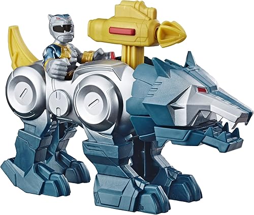 Playskool Heroes Power Rangers Silver Ranger & Wolf Zord, paquete de 2
