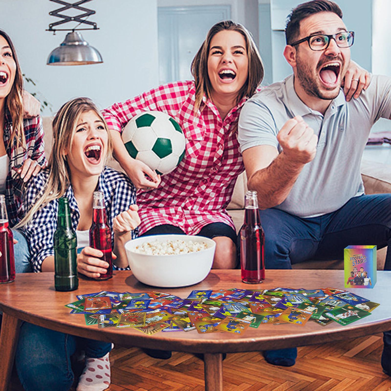 PfirstDa 55 PCS Cartes de Football, Football Cartes à Collectionner Or pour Fans Adolescents et Adultes - 4