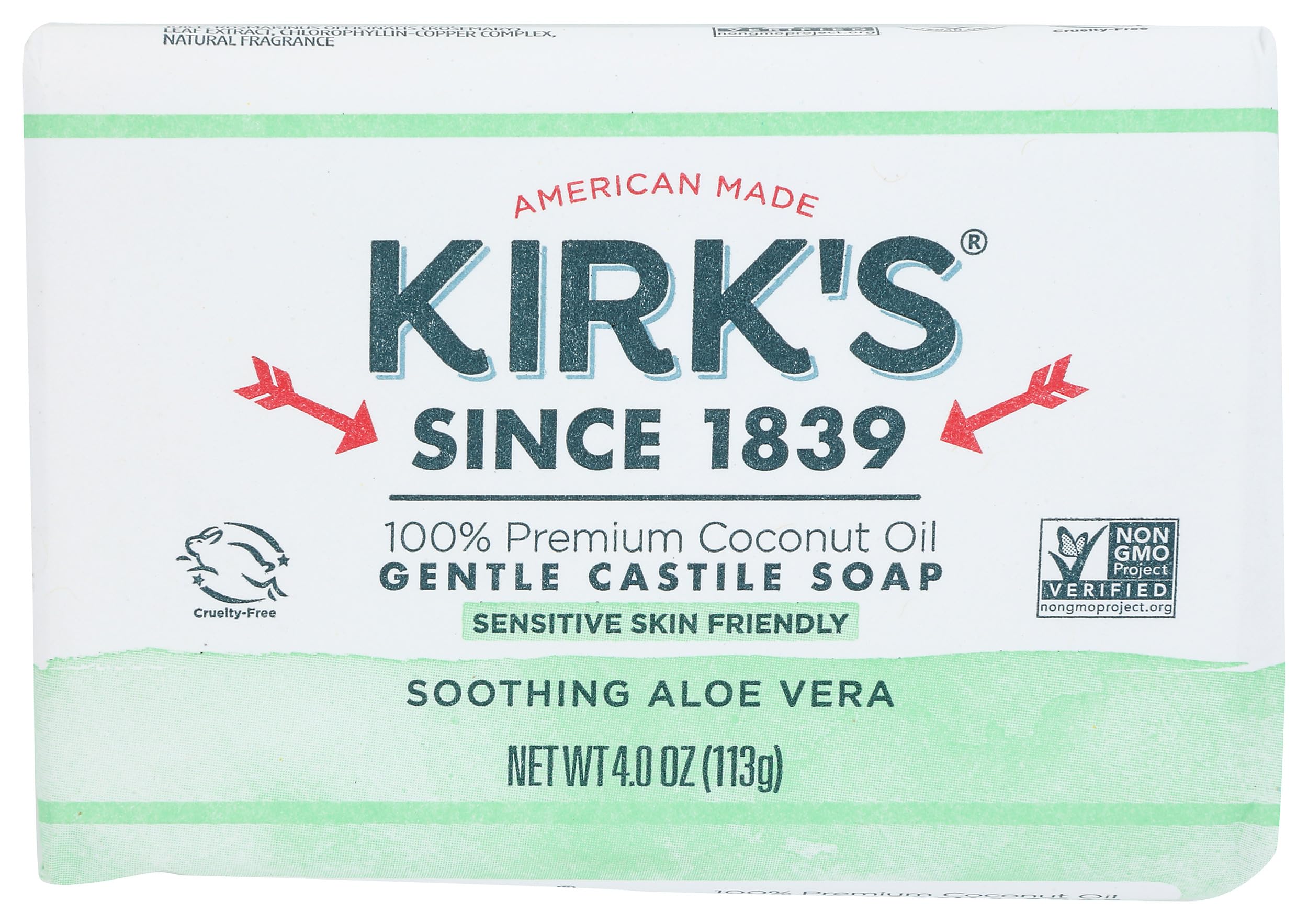 Original Coco Castile Bar Soap Soothing Aloe Vera, 4 Oz