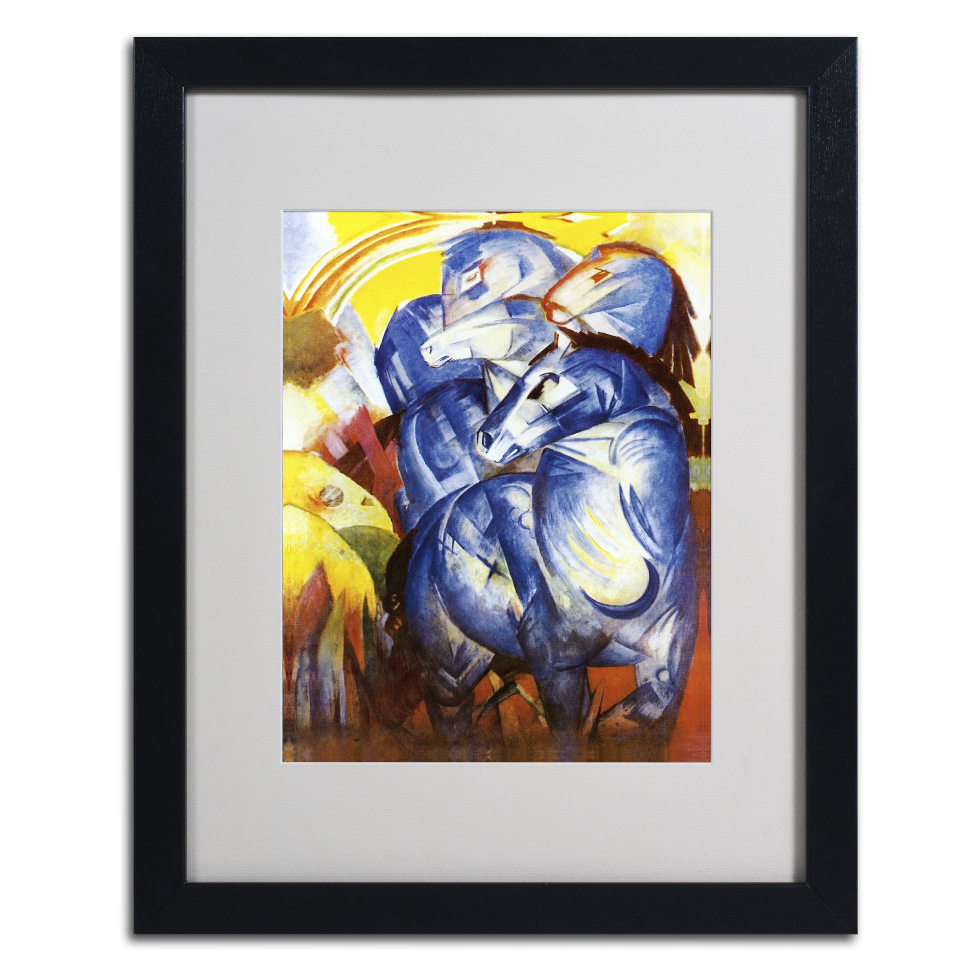 Amazon｜Trademark Fine Art A Tower of Blue Horses 1913