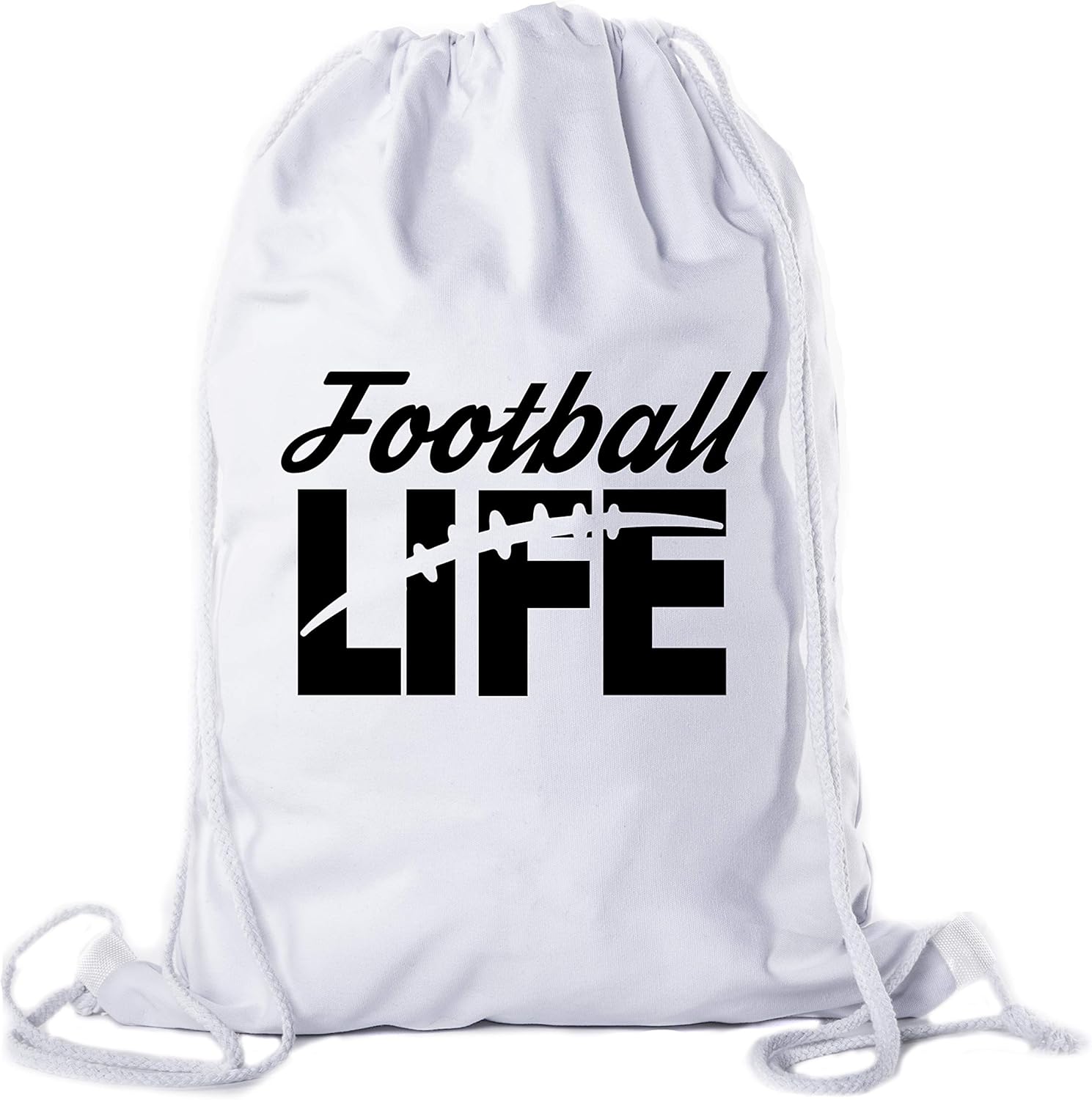 Mato & Hash Football Party Bags | Football Cotton Drawstring Cinch Backpacks for Team events, Birthdays, and more!