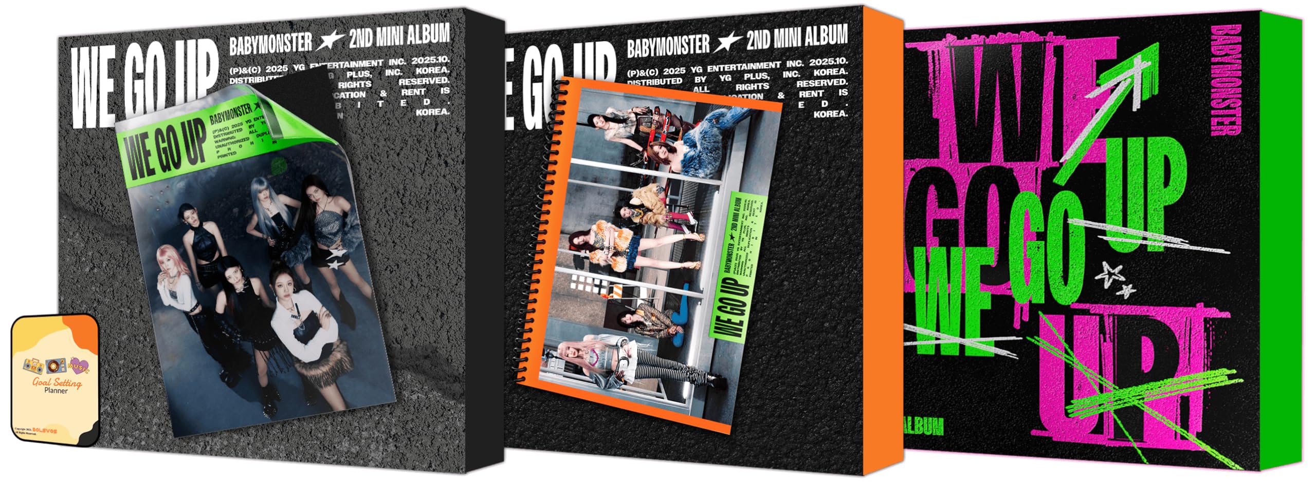 BABYMONSTER WE GO UP Album [WE + GO + UP Full Album Set ver. (STANDARD Ver.)]+Pre Order Benefits+BolsVos Exclusive Idol-Inspired Digital Merches