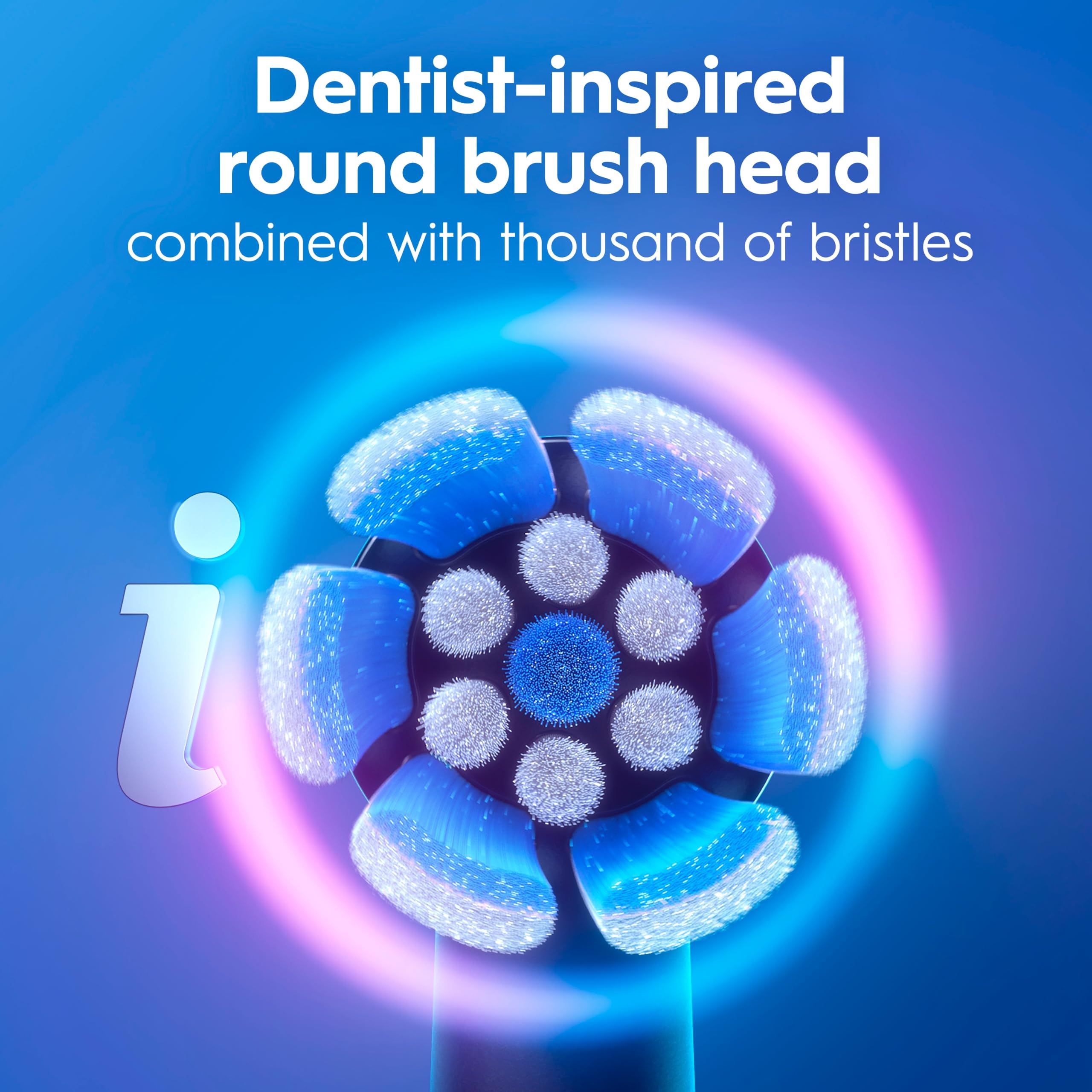 Oral-B Spazzolino Elettrico Ricaricabile, Starter Kit iO2, 3 Modalità di Pulizia, Sensore di Pressione Automatico per Proteggere le Gengive, 2 Testine, Bianco Puro