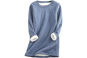 Yeokou Women Warm Sherpa Lined Sweatshirt