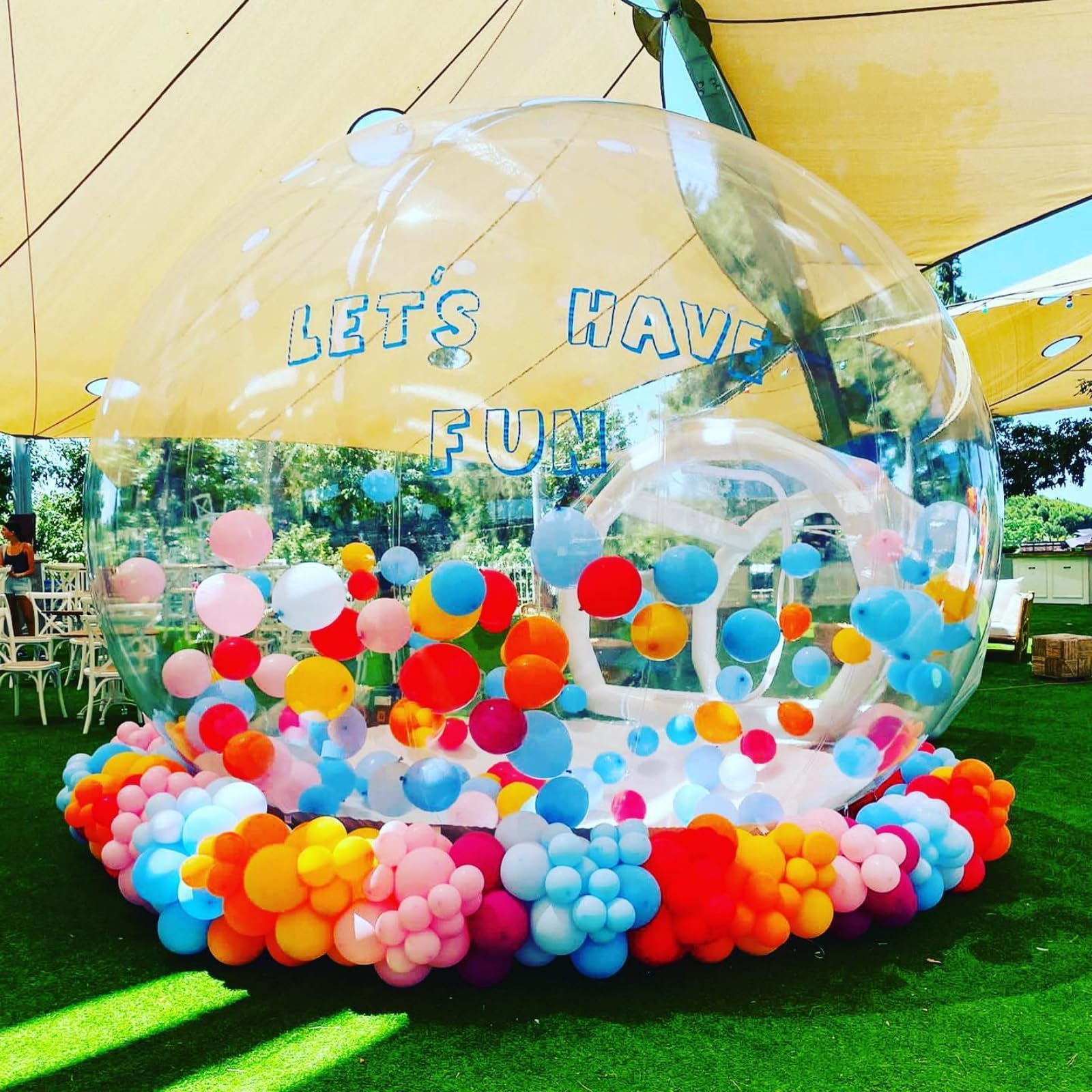10FT Inflatable Bubble Tent, TPU Clear Bubble Balloon Dome Tent with Blower&Pump, Transparent Bubble Garden Tent for Events Exhibitions Party Wedding Birthday Party