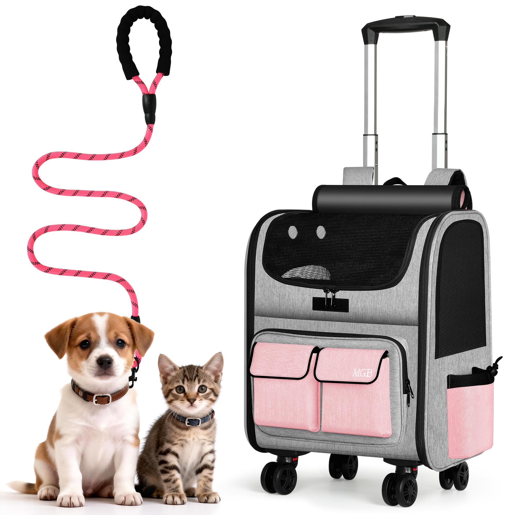 Amazon.co.jp: MGB ペットキャリー リュック キャスター付き 猫 犬