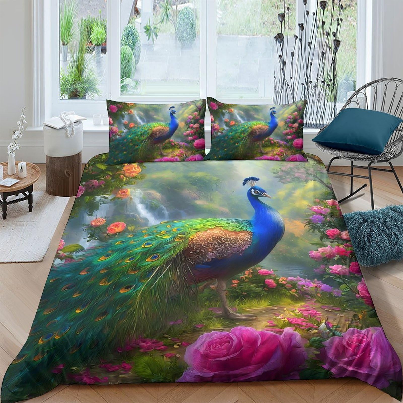GPLZQXKJNH 3D Printed Polar Bear Duvet Cover Set Microfiber Soft Breathable Arctic Animal Bedding Set with 2 Pillowcases for Bedroom Decor, Single（135x200cm）