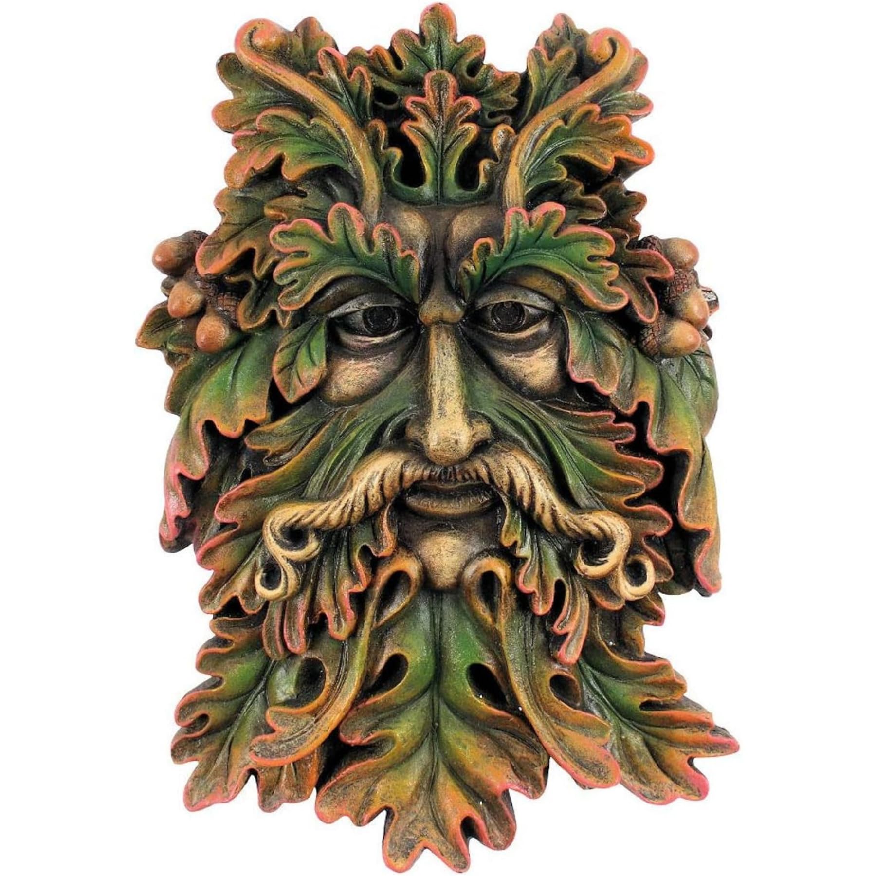 The Enchanted Garden Bringing Gardens To Life Brown Green Man Wall Plaque – Wildwood Sage - Celtic Tree Spirit Sculpture | Garden Wall Art Ornament For Home Or Outdoors