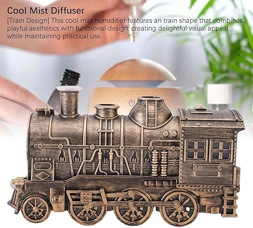 Miniatura 8 de Gonetre Christmas Train Diffuser Locomotive Train Essential Oil Diffuser Humidifier Cool Mist Diffuser with Dual Outlets 300ml Capacity for Bedroom