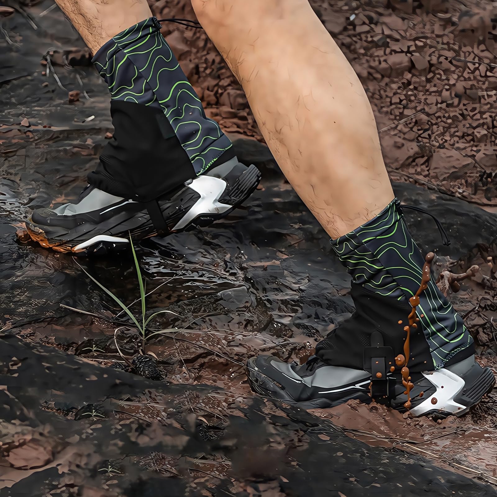 Ghette per scarpe da trailrunning, per corsa, Trail Gaiters, basse, ghette per scarpe da trailrunning, per esterni, resistenti alla sabbia, per uomo e donna, escursionismo, arrampicata, zaino