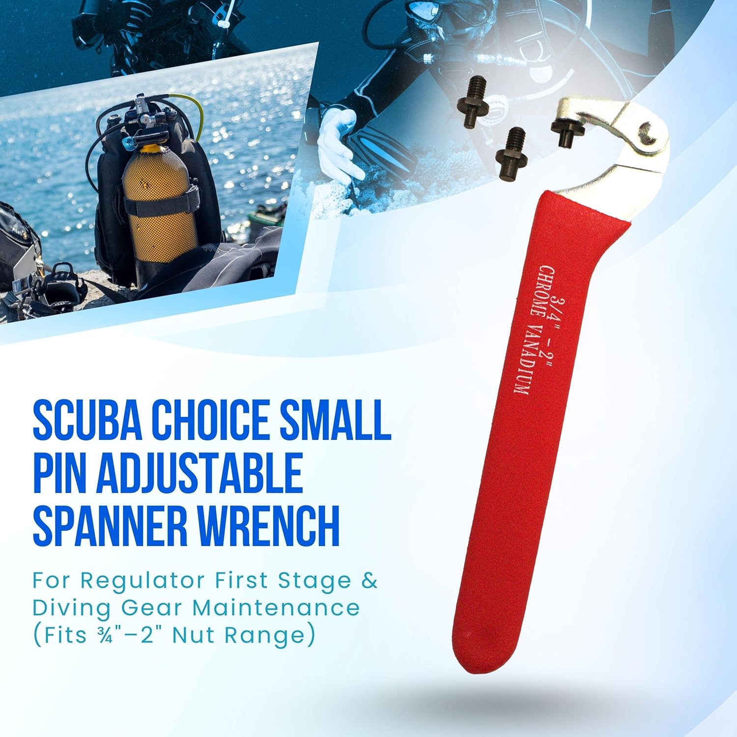 Scuba Choice Scuba Diving Small Pin Adjustable Spanner Wrench