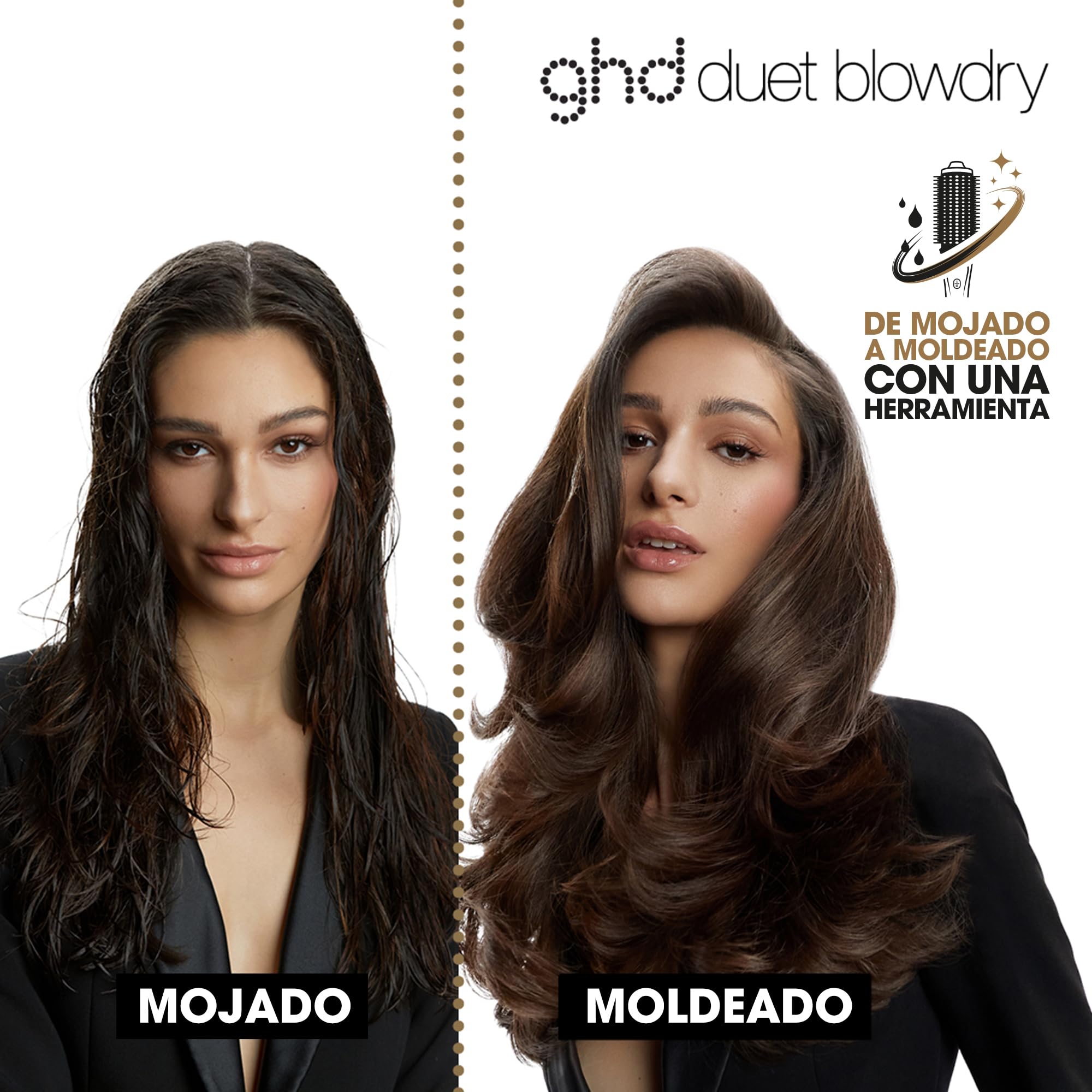 ghd Duet Blowdry - Cepillo secador de pelo 2 en 1 de mojado a peinado, Volumen sin daño térmico, Tecnología Heat-Air Xchange