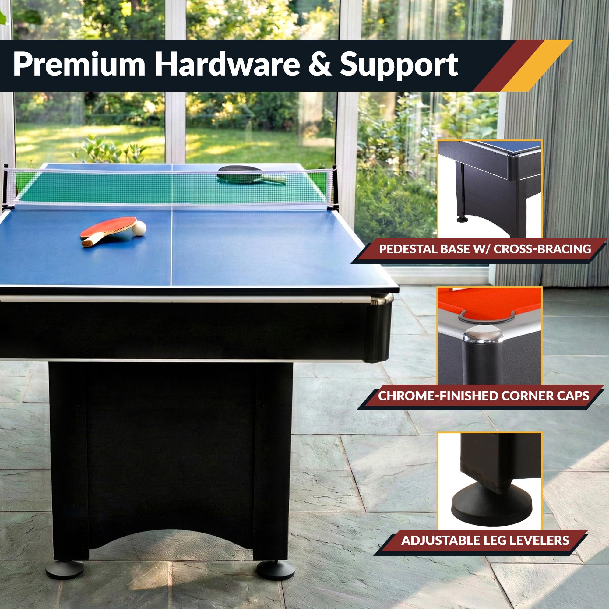 Amazon.com : Hathaway Maverick 7 Foot Pool Table with Table Tennis