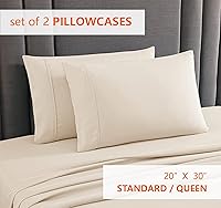 Vista 2 de American Home Collection Juego de 2 fundas de almohada de microfibra de doble cepillado, suaves y de fácil cuidado