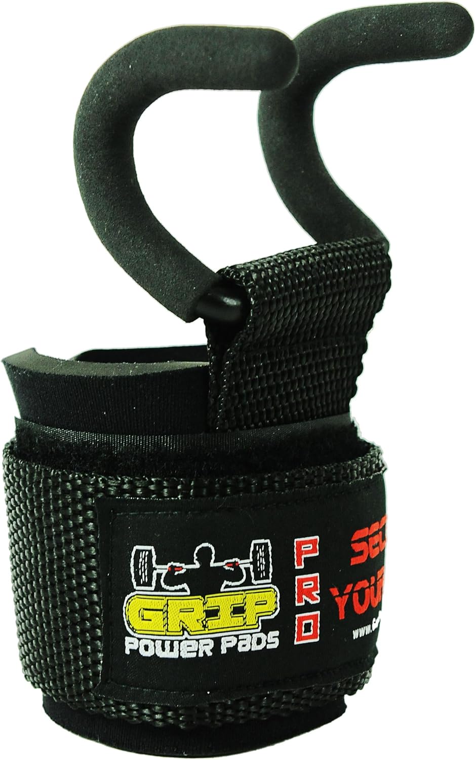 Weight Lifting Rod Hooks Heavy Duty Wrist Wraps Power Weight Lifting Training Gym Grips Straps Set of 2