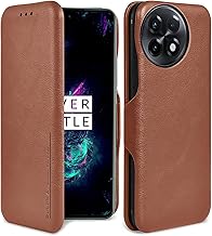 PULOKA for OnePlus 12 - Sleek Flip Case - Premium Vegan Leather Phone Cover with Card Slot - Slim, Durable, Privacy Protection, Shockproof - Kickstand Function - Elegant Flip Wallet Cases