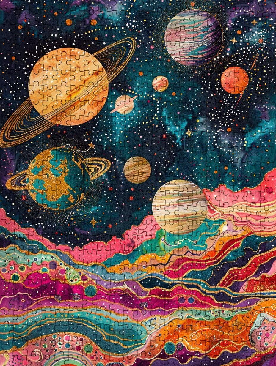 Planeta FantáStico Puzzle 3000 Piezas, Rompecabezas Adultos Puzzle, Desafiante Puzzles de Decoración Juego de, Juego Educativo para Toda la Familia, para Regalo Decoración FNKL7-1060
