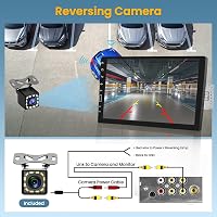 Hikity 1 DIN Autórádió 9" Érintőkijelzővel - Vezeték Nélküli CarPlay, Android Auto, Bluetooth, Tolatókamera, FM/AM, USB, Tükrözés, Kormányve 5