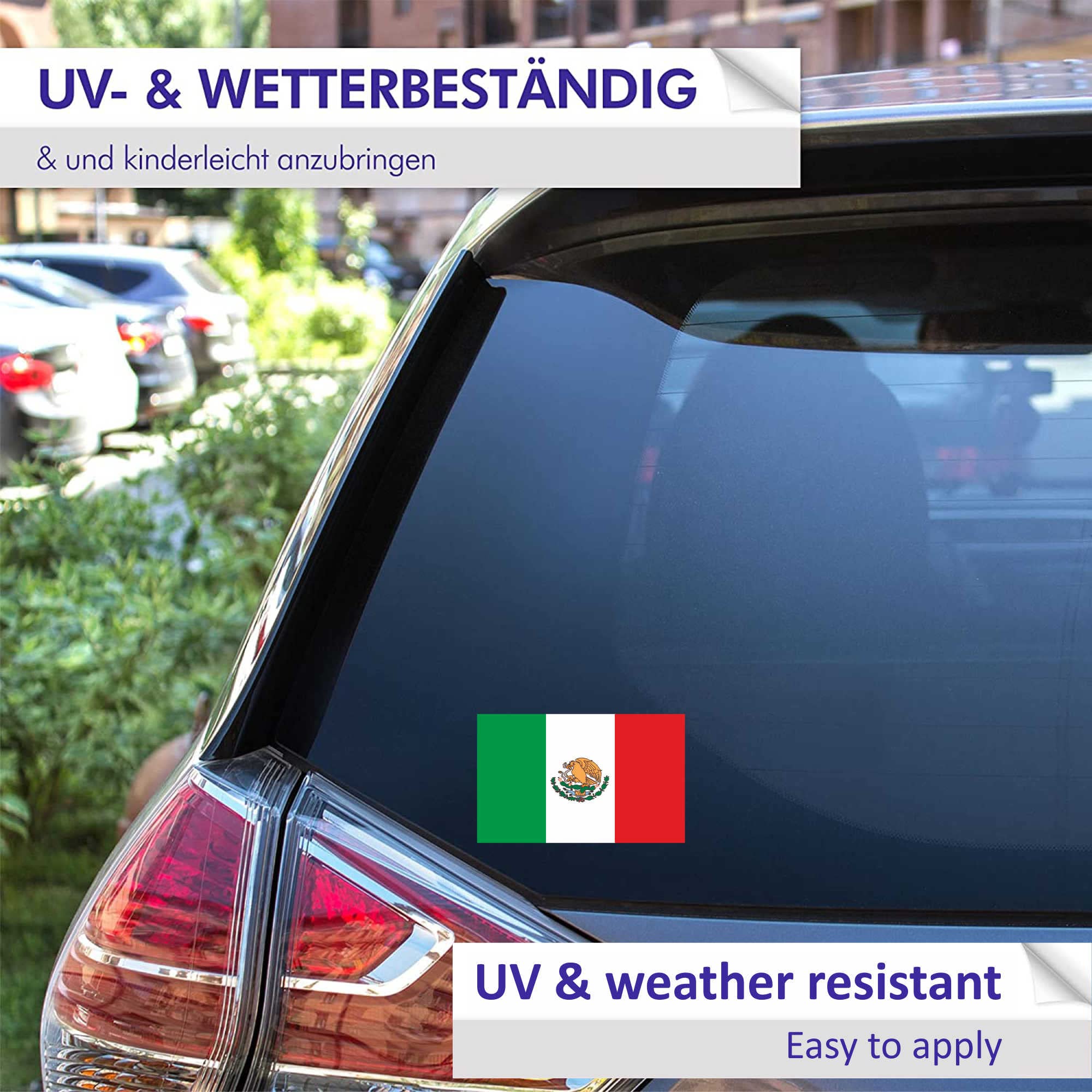 INDIGOS UG Mini-Flaggen-Aufkleber-Set – 26 Stück Mexico-Flaggen In 3 Größen, Wetterfest Für Auto, Laptop & Mehr