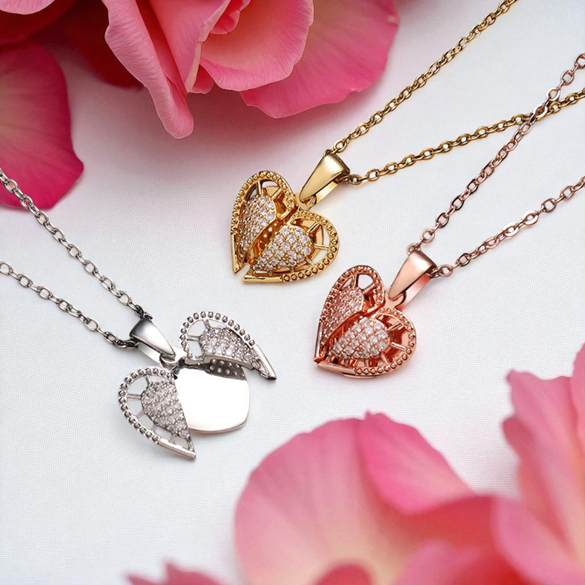 Personalizado alas de ángel collar personalizado grabado nombre collar corazón relicario parejas joyería conmemorativa regalo para mujeres hombres