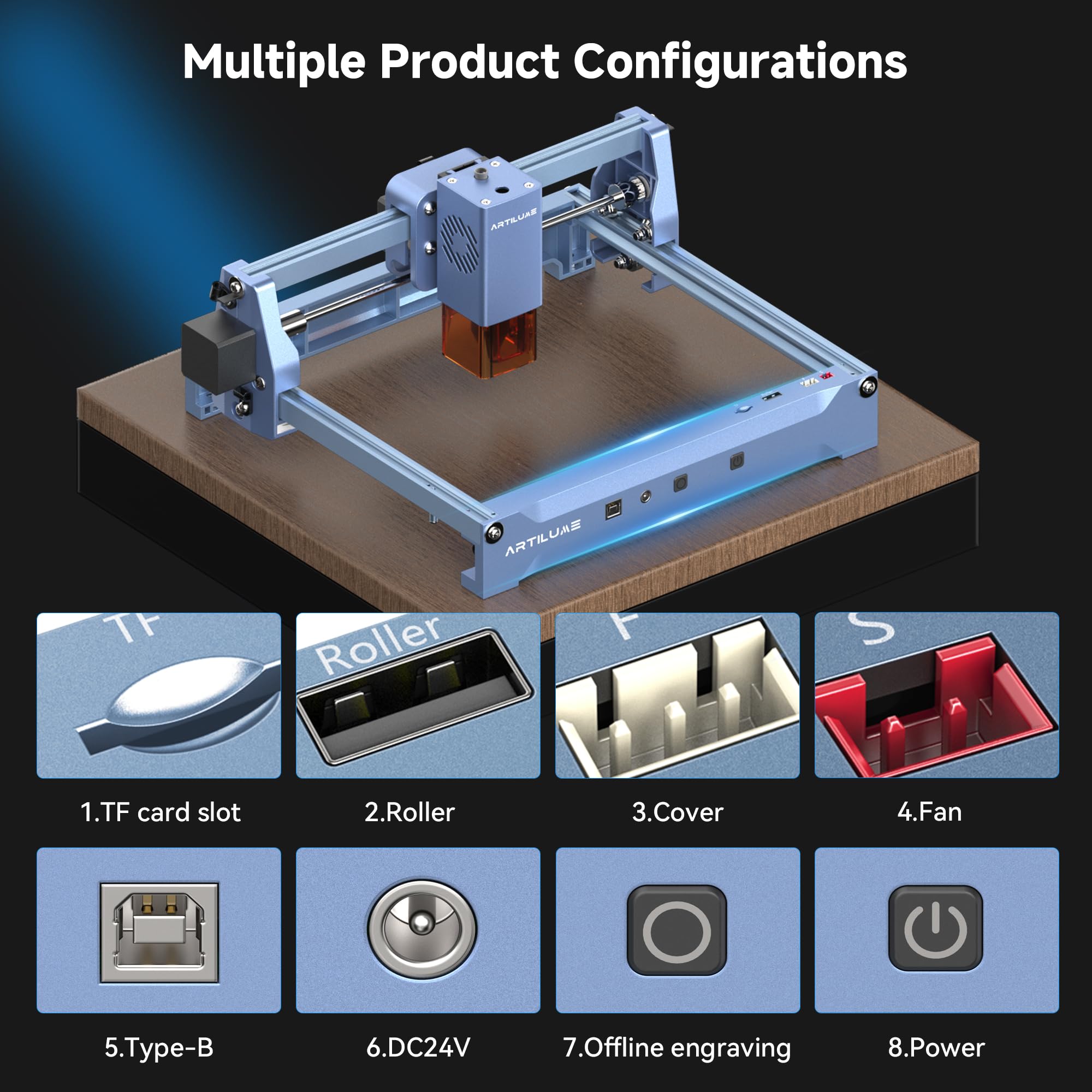 Amazon.com: Artilume U1 Laser Engraver Infrared 1000mW, Laser 
