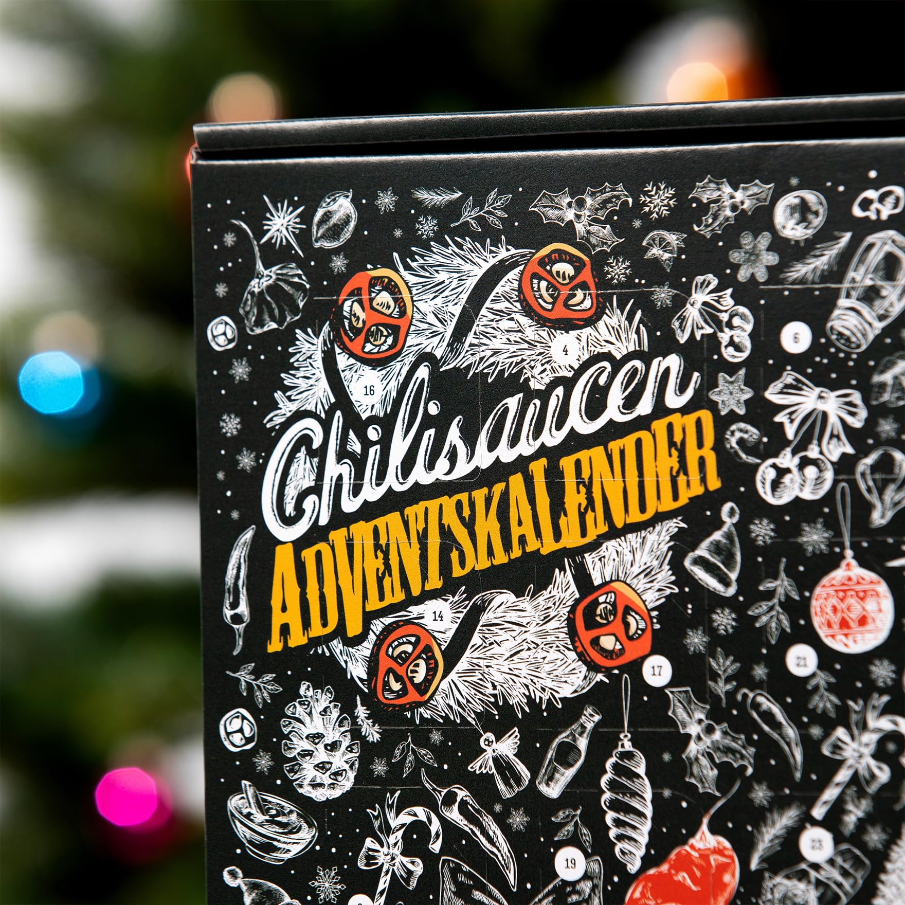 Mexican Tears Scharfe Sauce Adventskalender 24 Chilisaucen 20ml wiederverschließbare Glasflaschen limitierte Auflage