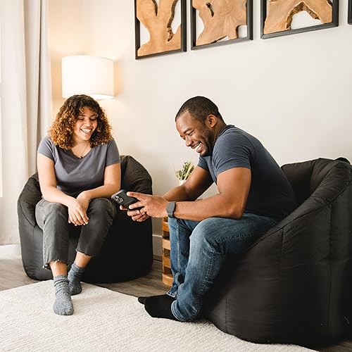 Miniatura 100 de Big Joe Milano Outdoor - Puf para exteriores, color blanco marino Cuero Montana Negro,Smartmax negro,Caribou,Carmel Montana Cuero,Blazer de