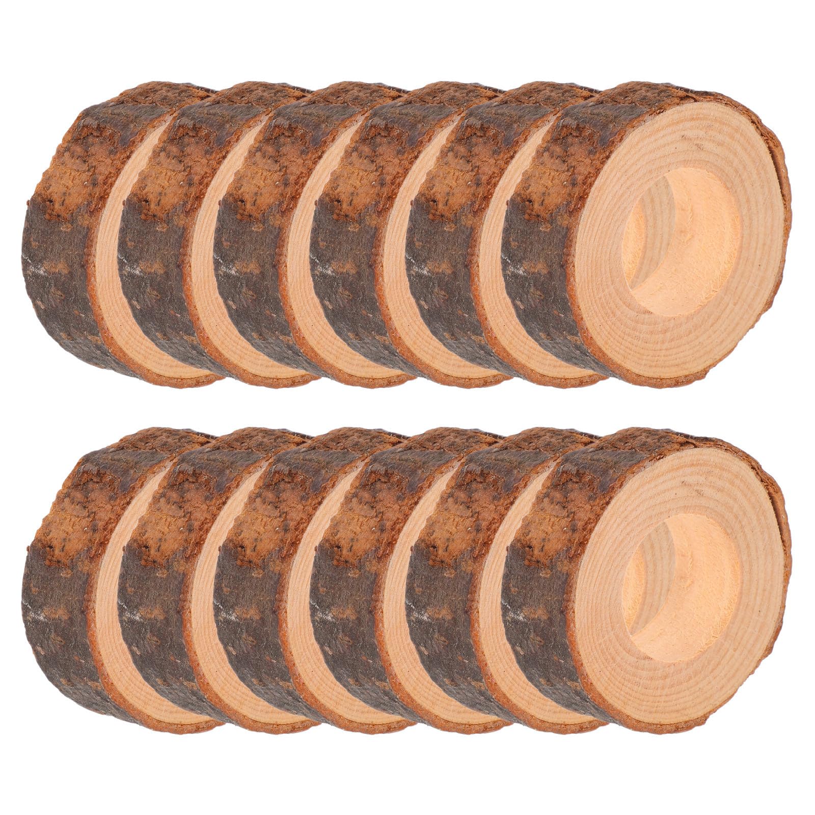 60 Piezas Servilleteros de Madera Rústicos para Mesa, Cenas y