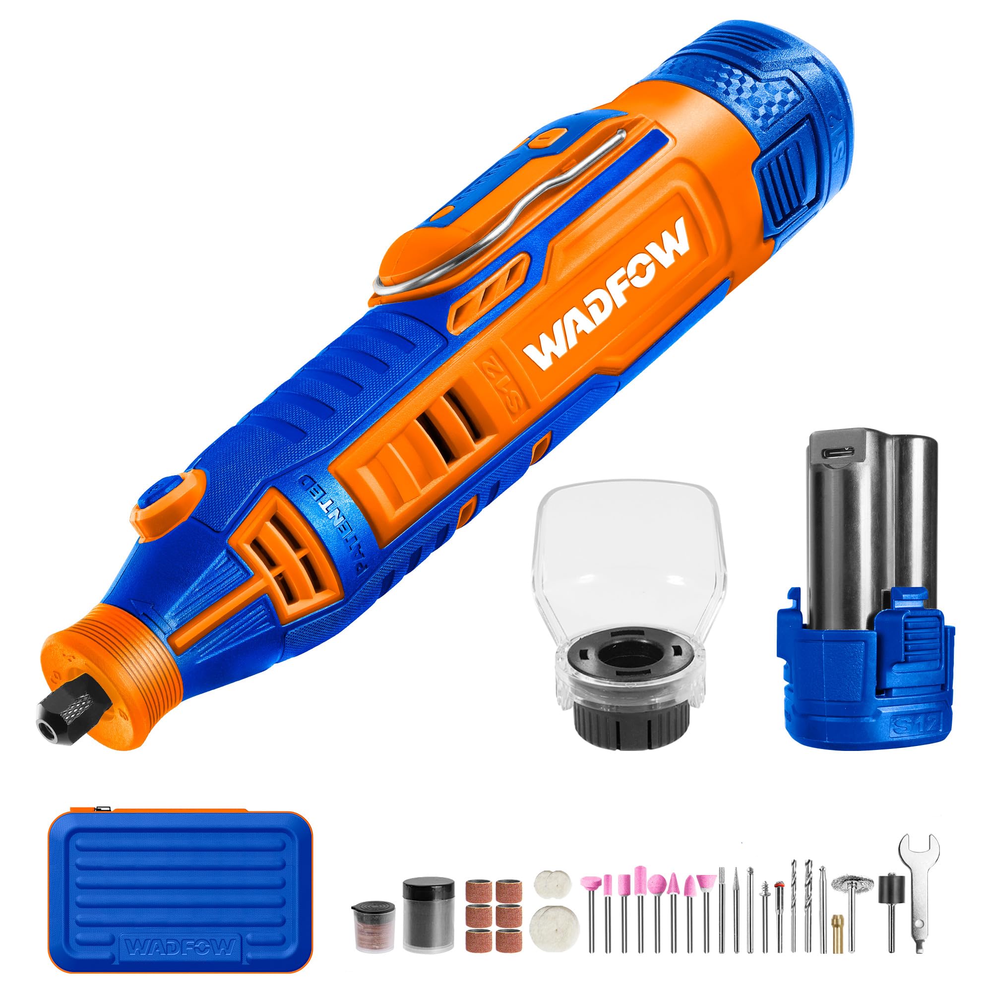 WADFOW Cordless Mini Rotary Tool, with 100 pcs accessories, Variable Speed, With Tool Case for Jade Carving Wood Punching Grinding Polishing Drilling Sanding Cutting (B0D5CS9KPJ) Amazon Price History, Amazon Price Tracker