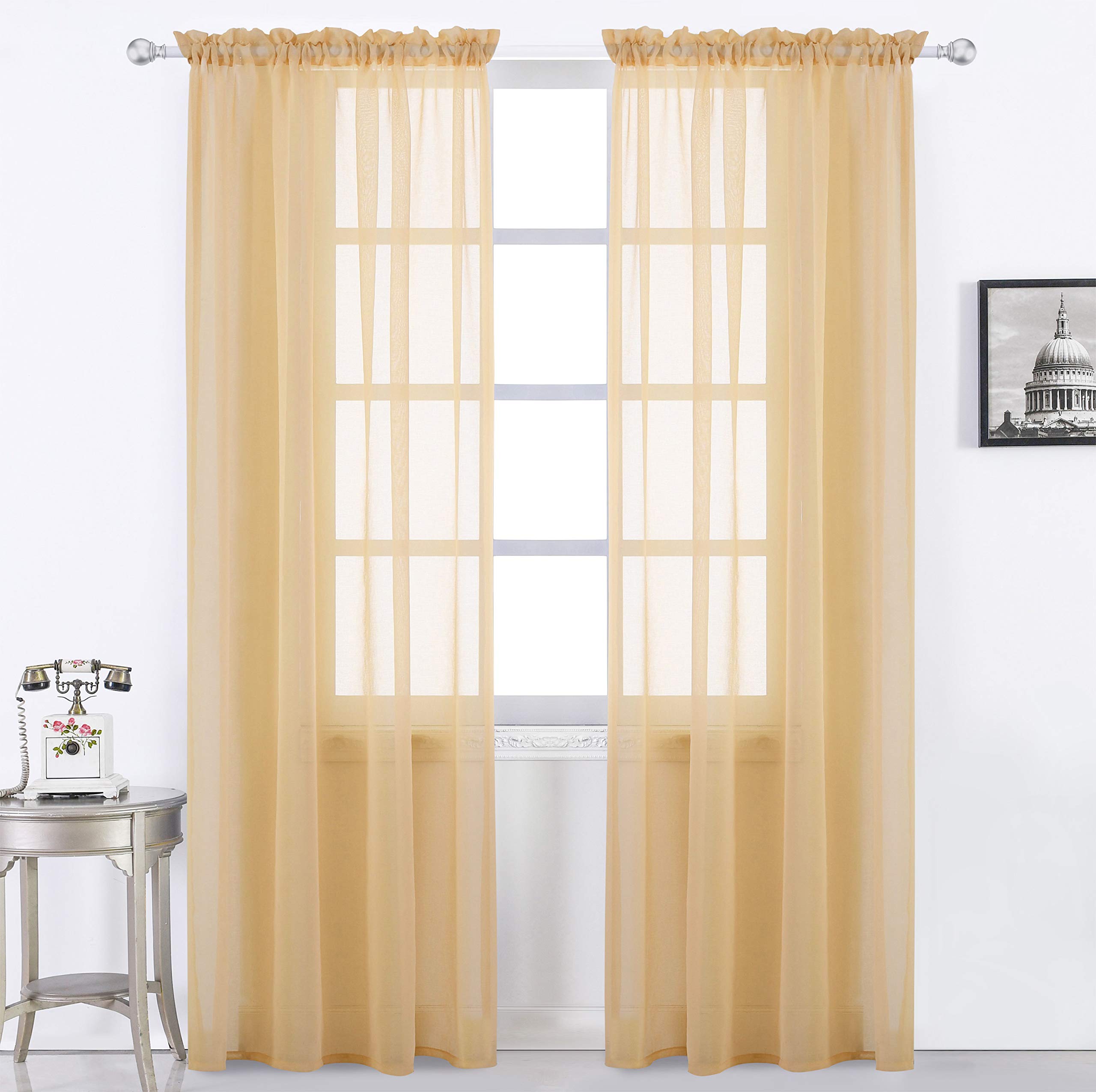 Pocket Rod Sheer Curtains Curtains & Drapes