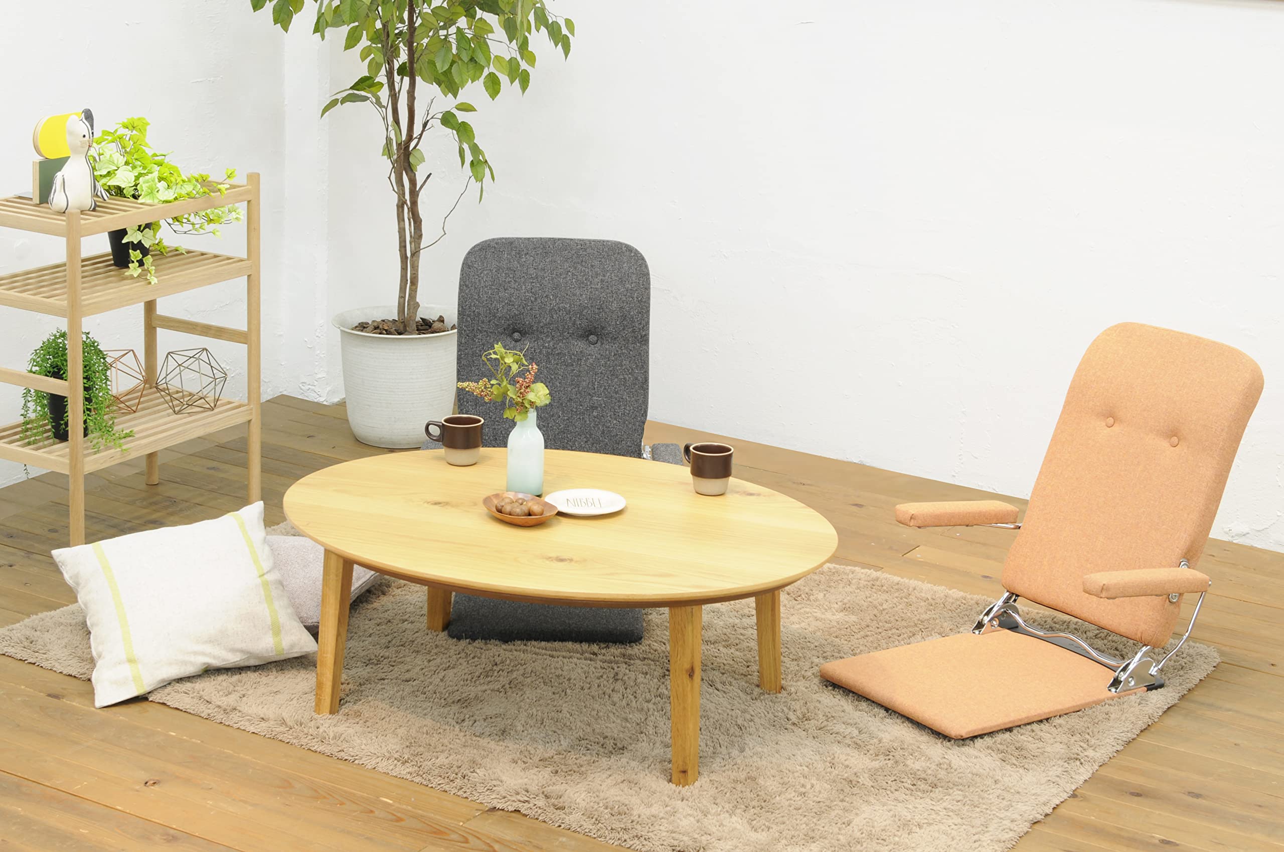 Amazon.co.jp: 日本製座椅子 ジュリー 布コーラル（HIKARI） : ホーム