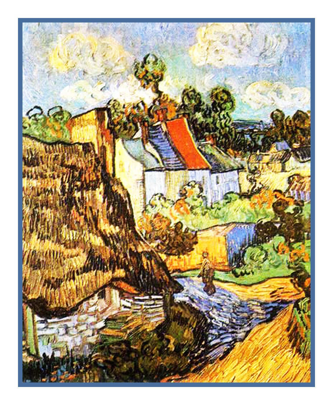 Orenco Originals The House at Auvers by Vincent Van Gogh Counted Cross Stitch Pattern