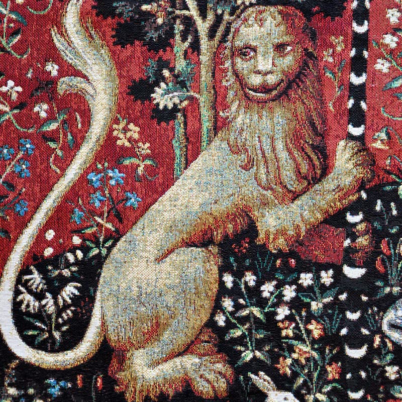 The Lady and the Unicorn Tapestry gobelin knit French Belgian jacquard – The Ancient Home