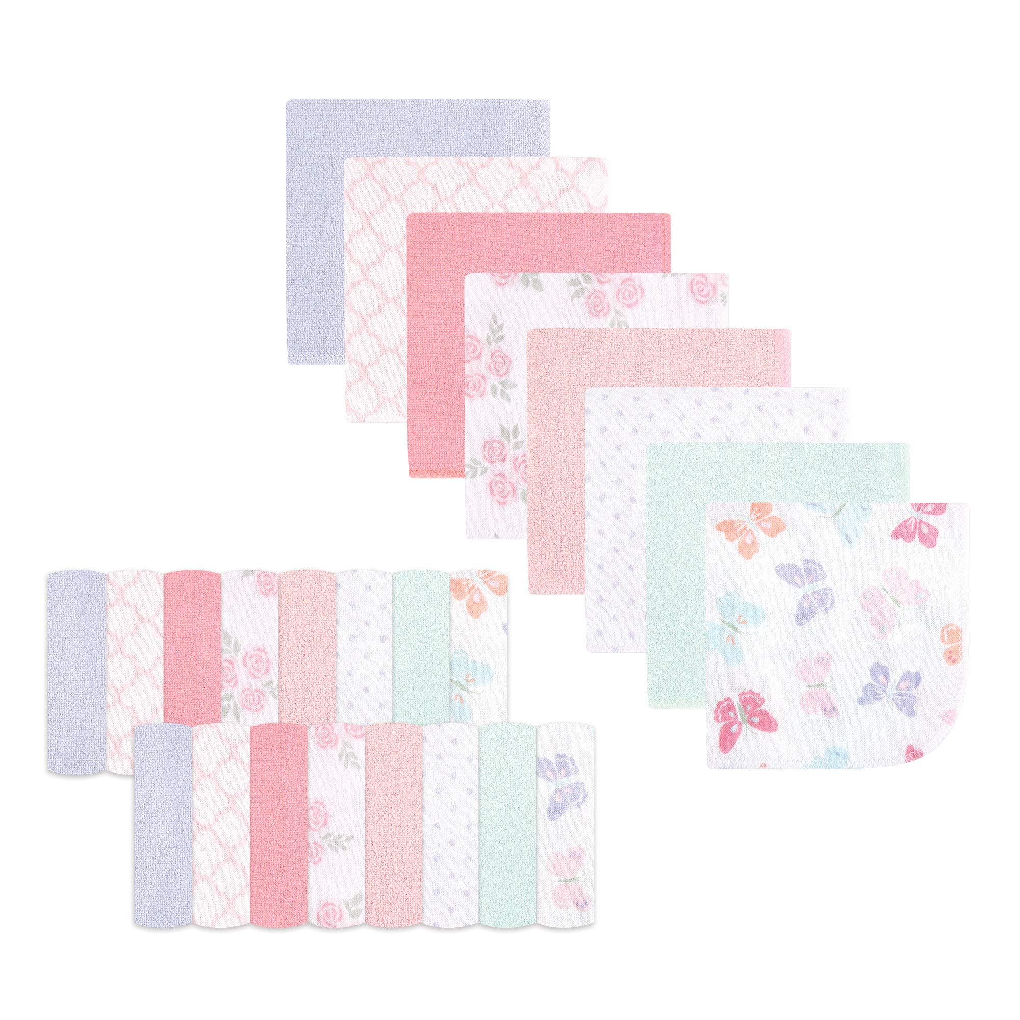 Hudson Baby Paquete de toallas unisex de rayón de bambú, diseño de mariposas, talla única