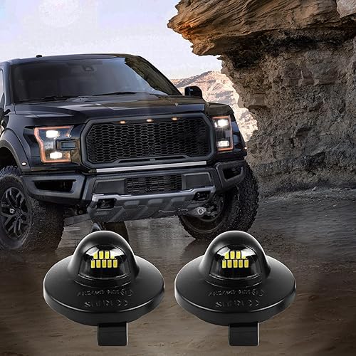 Miniatura 2 de LED License Plate Light Tag Lamp Assembly Replacement For F-d F-150 F-250 F-350 F-450 F-550 Superduty Ranger Pickup Truck Explorer Bronco Excursion