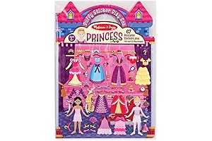 Melissa & Doug Puffy Sticker Set: Princess - 67 Reusable Stickers
